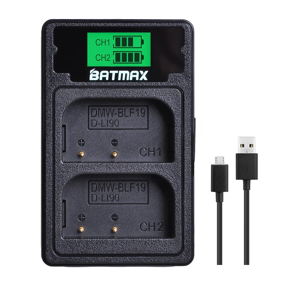 DMW-BLF19 DMW-BLF19E DMW-BLF19PP BLF19 DMWBLF19 ЖК USB двойное зарядное устройство USB кабель для Panasonic Lumix GH3 GH4 GH5 DMC-GH3 DMC-GH4K DMC-GH5K батарея