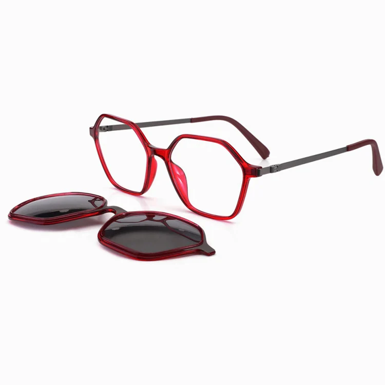 2024 Square Magnetic Glasses Gafas Con Designer Sunglasses Men Sun Glasses Stock Lentes Clip On Eyeglasses Frames with Clip