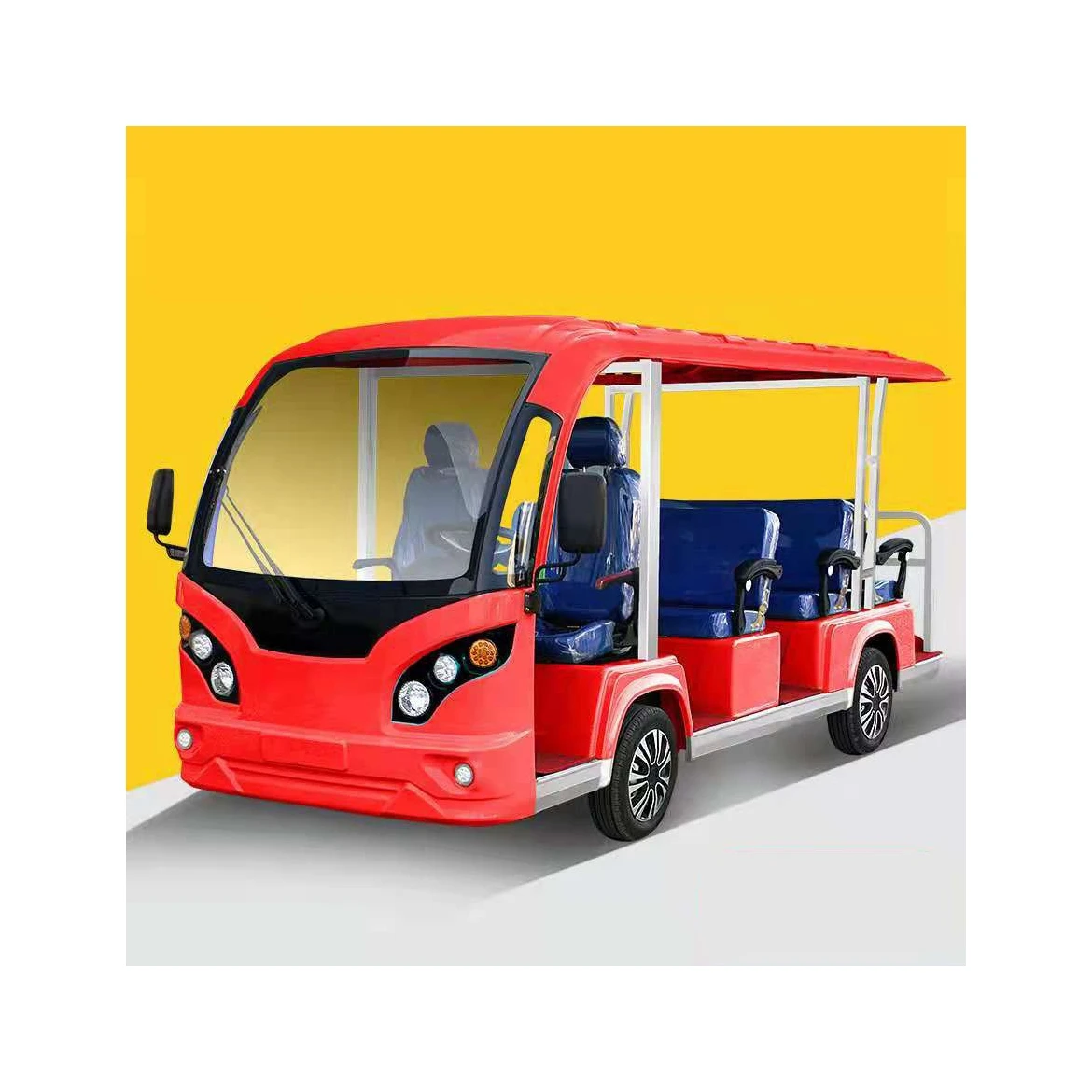 New Style Lower Price Four Wheels Four Seats Shuttle Bus Sightseeing Car With Smart Display