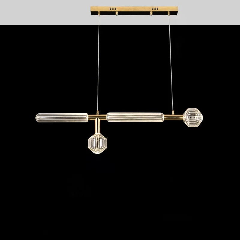 D1001 wholesale glass tube pendant light transparent glass led pendant lamp for living room