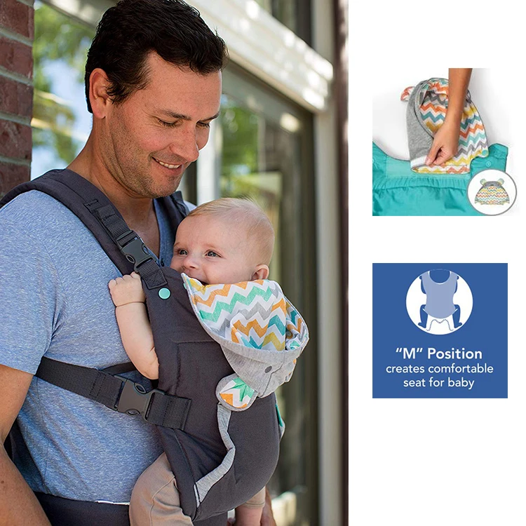 Soft Comfortable Front Facing Baby Carrier Backpack with Removable Canopy Hood