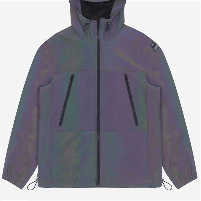 Mens reflective jacket Custom Logo Long Sleeve Running Plain Hoodie High Quality Jacket Men reflective jacket