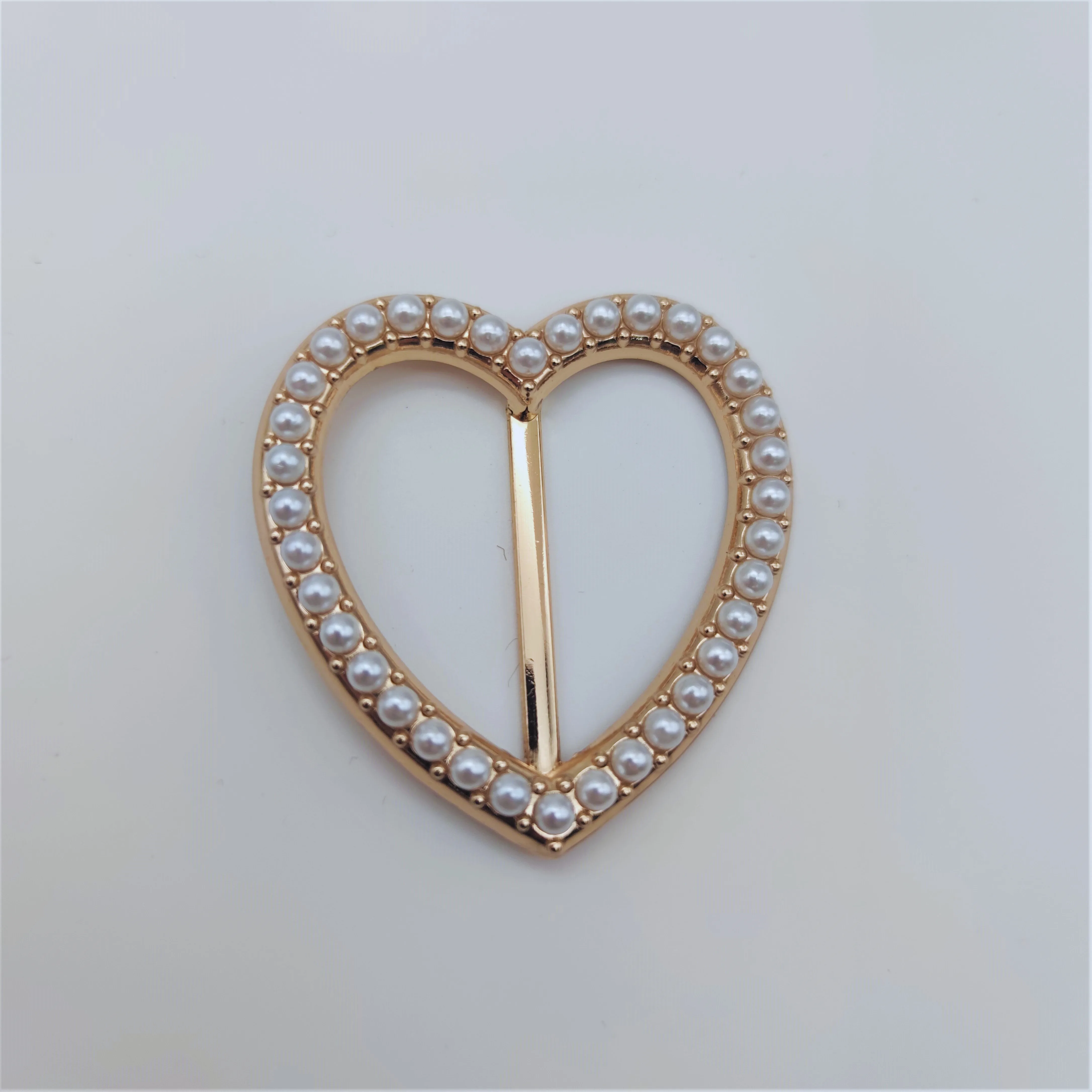 Factory Silver Rhinestone heart bikini connector buckles for women underwear accessories , Shiny Rhinestone Buckle Waistband