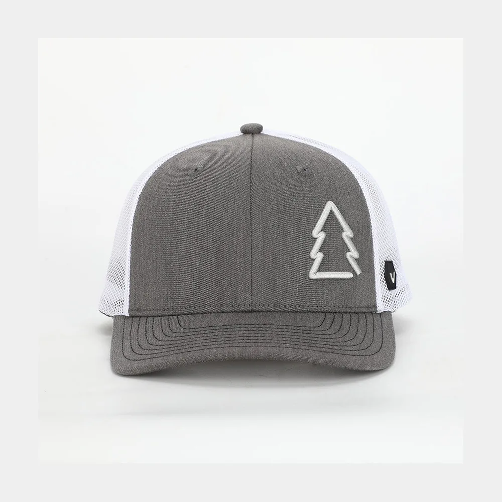 Custom foreign trade trucker hat geometric embroidery duck tongue mesh hat