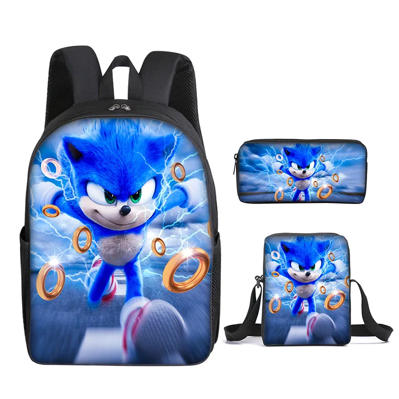 Hot Sell 3pcs Set Primary Student Girls and Boys Backpack School Bag Waterproof Customized Logo Kids Backpack Polyester Unisex