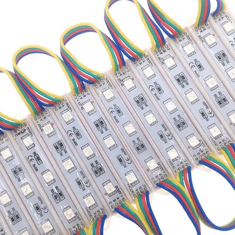 Factory OEM 12v IP65 5050 led modules 0.72w outdoor Advertising Signs smd 3 led rgb module