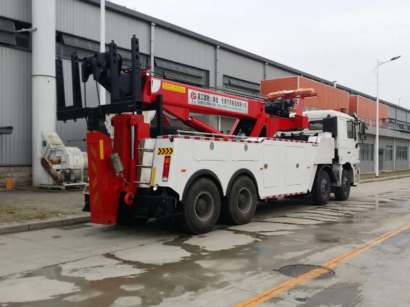 Shacman 8x4 12 wheel 25 tons recovery wrecker truck 30 tons Rotator Road Towing Truck wrecker for sale