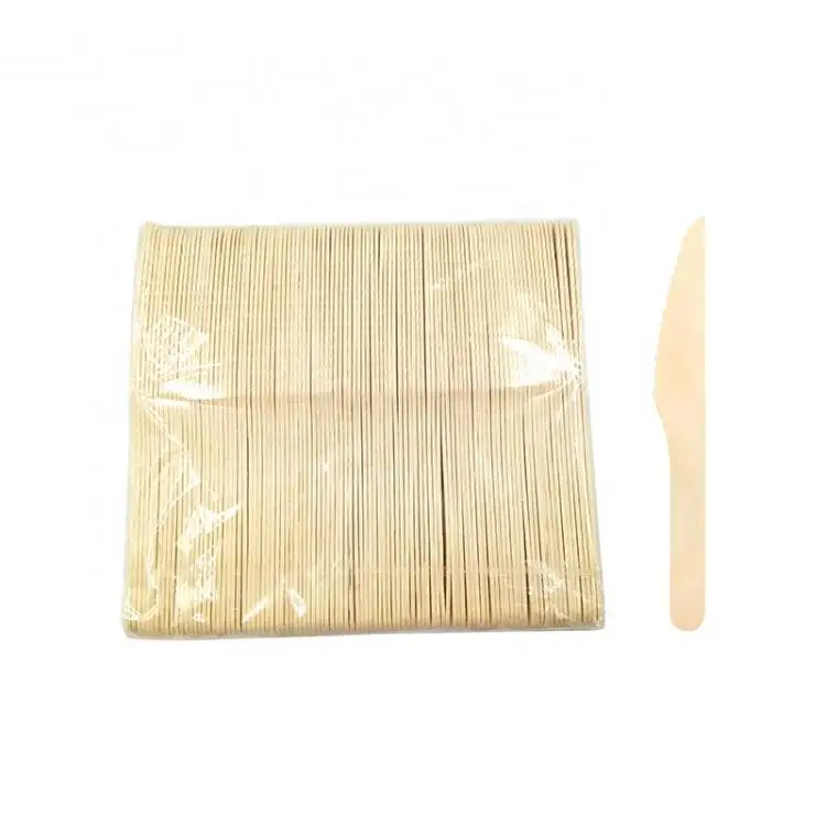 Cheap Wooden Disposable Cutlery Spoon Fork and Knife in Bulk