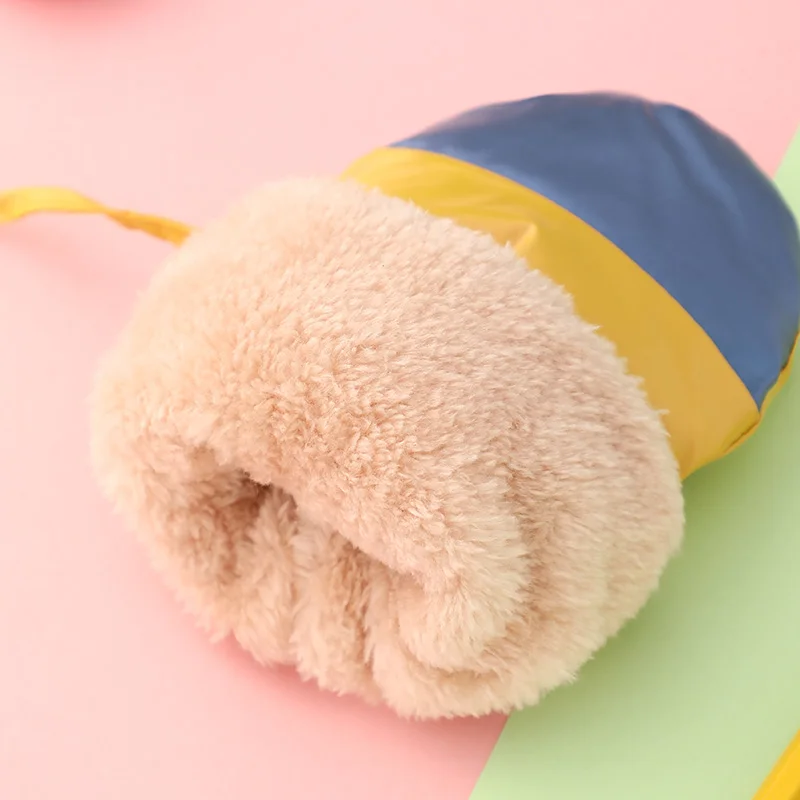 Cute kids mittens cycling outdoor gloves baby boy animal pattern thermal winter mittens