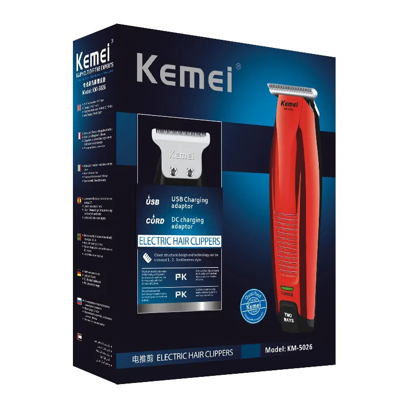 KM-5026  electric hair clipper  lithium battery upgrade luxury version oil head cut engraving fader hair clipper