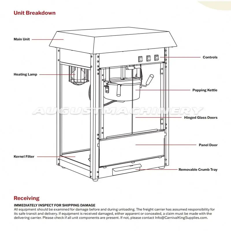 Snack Equipment Supply Factory Price Stainless Steel Electric Pop Corn Machine