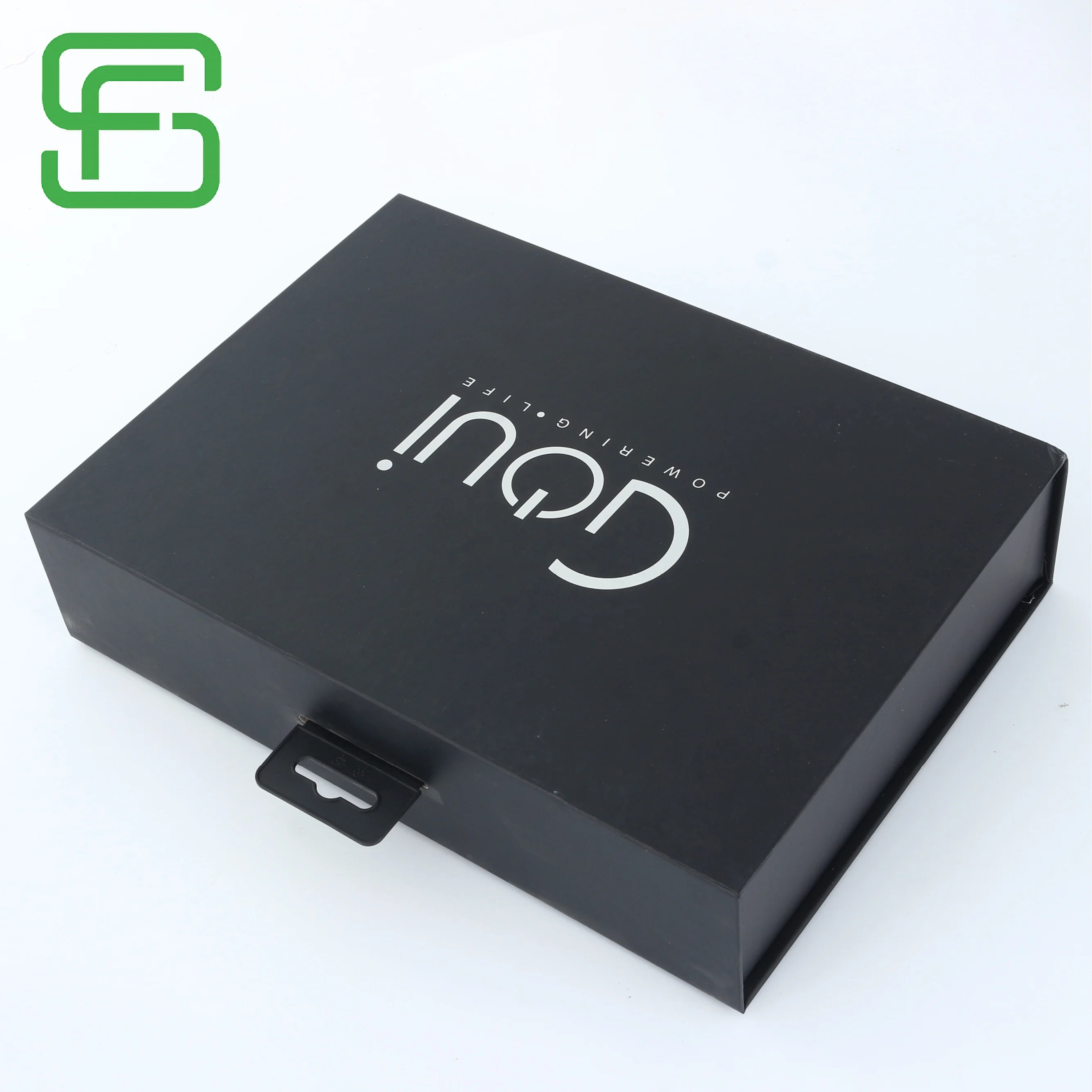 Recycled Data line Cardboard Packaging Box Customized Packaging Box With Hanger