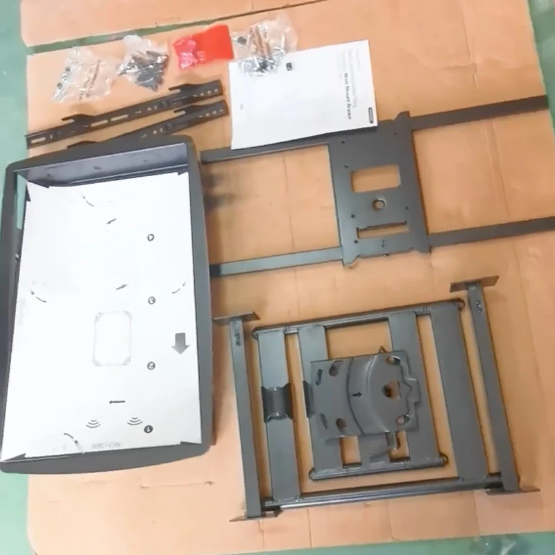 VESA 600X400 tv wall bracket recessed full motion mount 32 to 75 inch tv wall mount