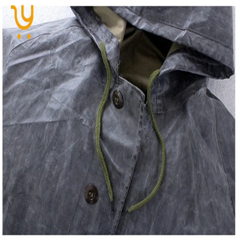 rubber canvas raincoat one-piece raincoat poncho long cloak waterproof