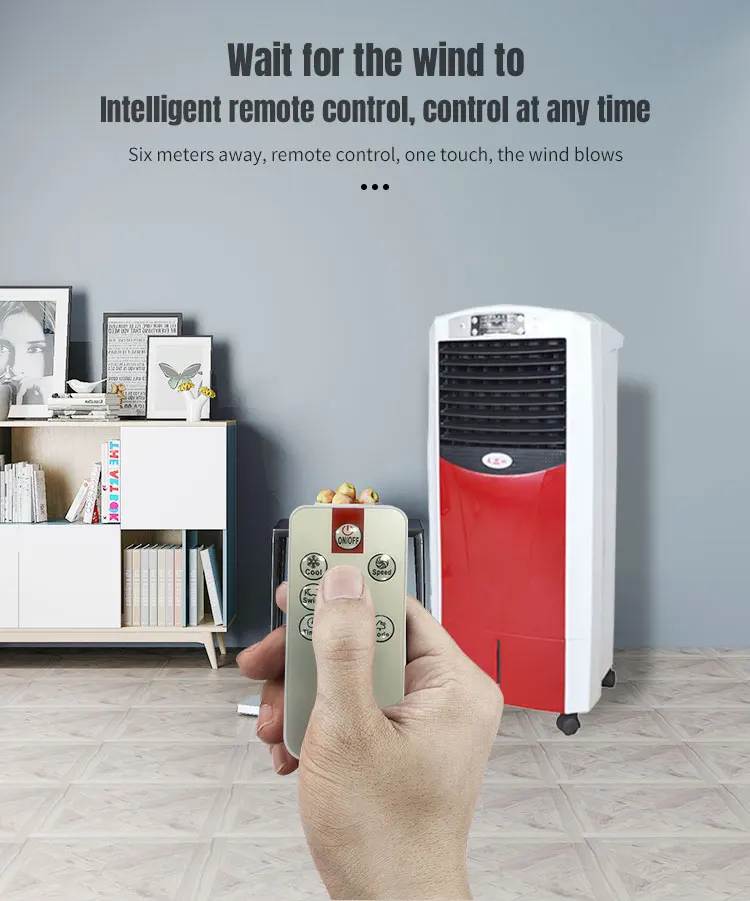 12V DC evaporative rechargeable air cooler fan with 15L water tank air cooler