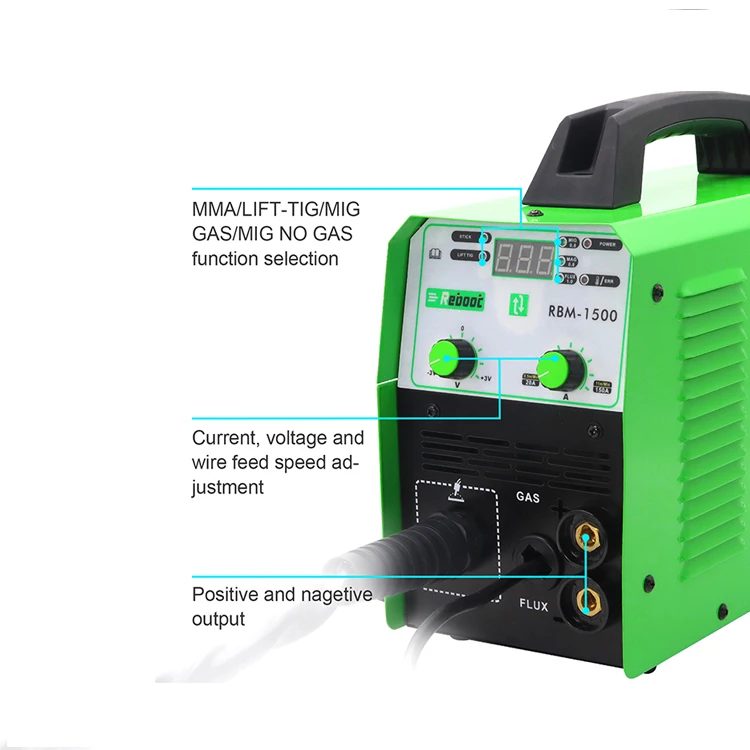 Hot Sale 150A Gas and Gasless MIG/Stick/Lift TIG Welder 4 in 1 Flux Core /Solid Wire Inverter Welding Machine MMA MIG MAG