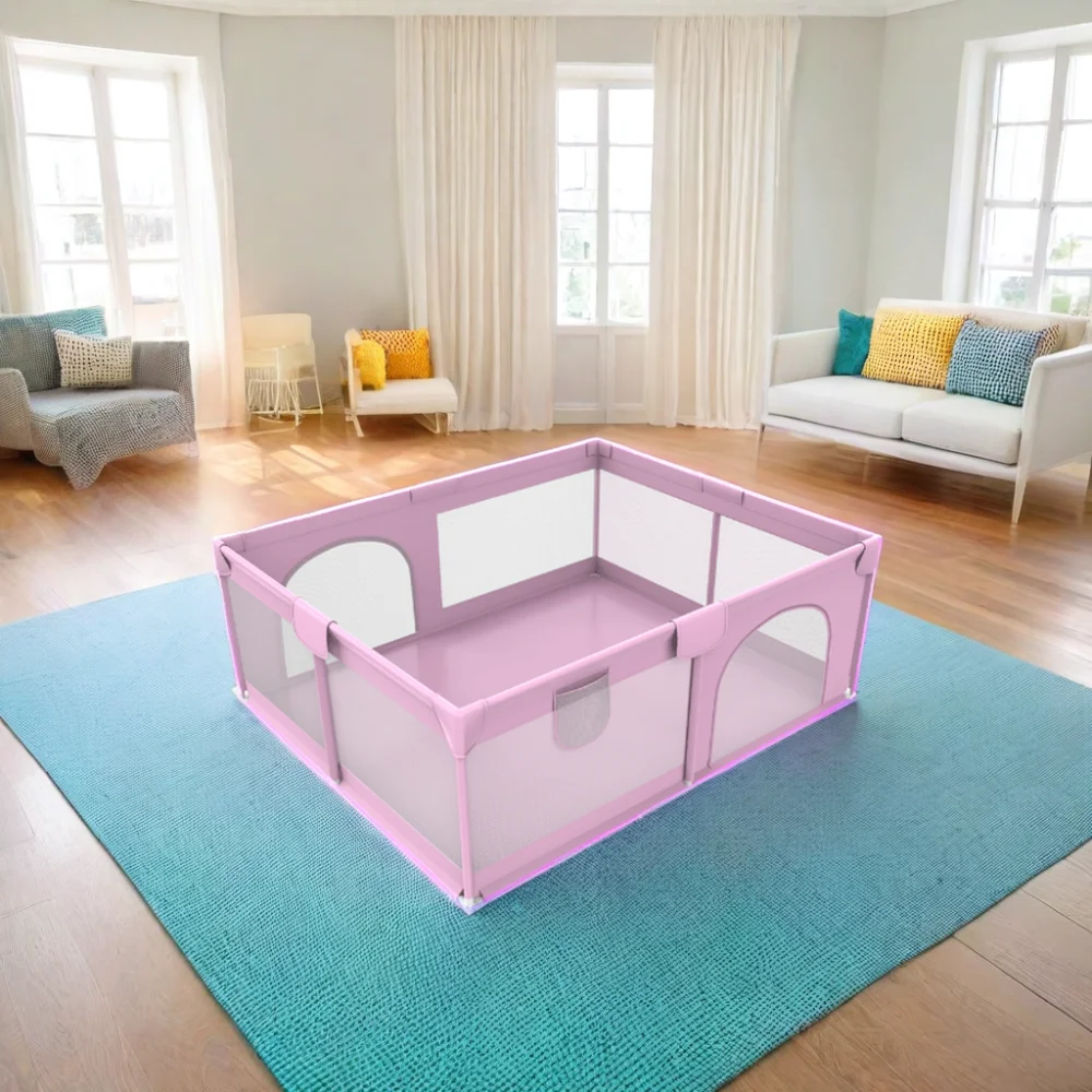 Unisex Soft Toy Baby & Toddler Indoor Guardrail Living Room Floor Anti-Fall Play Fence for Home Children