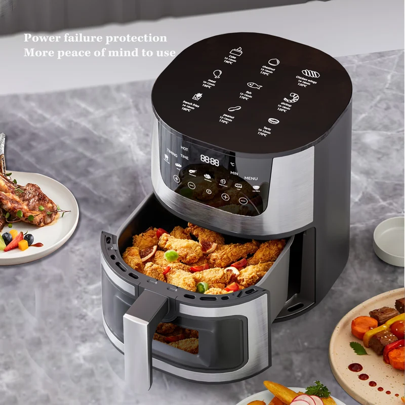 Stainless steel 7L 15L 2800W Electrogilding Big Capacity Digital Touch Screen Control Air Fyrer Fryer Without Oil