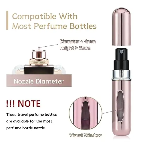 OEM/ODM Luxury 5ml Aluminum Perfume Atomizer Reusable Travel Mini Portable Size Refillable Bottle with Spray