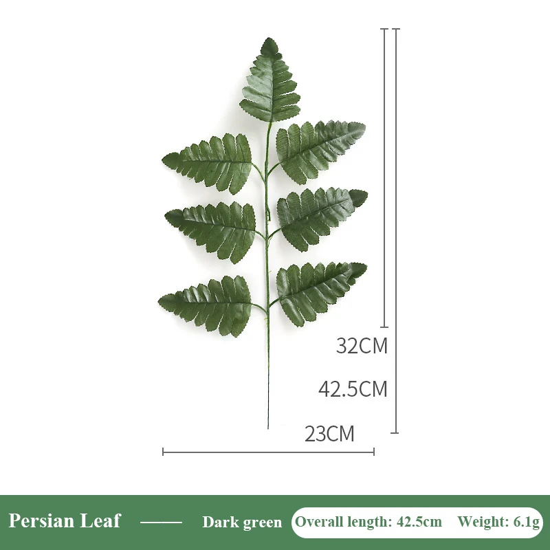 Wholesale Flower Arrangement Accessories Plant Wall Decoration Wedding Decoration Simulation Green Plant Leaf Persian Leaves