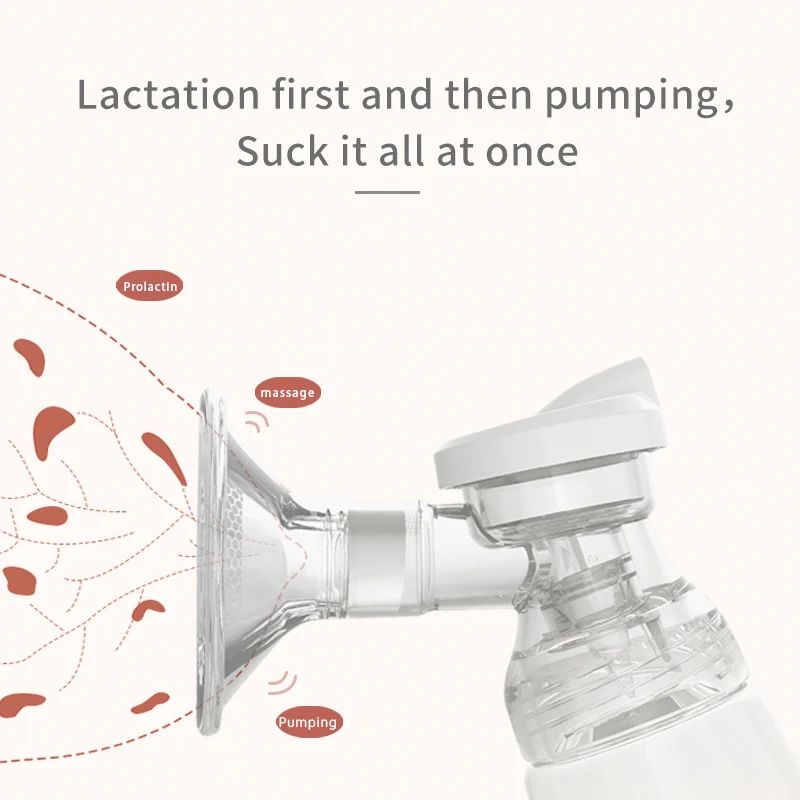 Dearevery Silica Gel Digital Display Baby Milk Feeding Pump Auto Suck Single Side Handsfree Electric Breast Pump