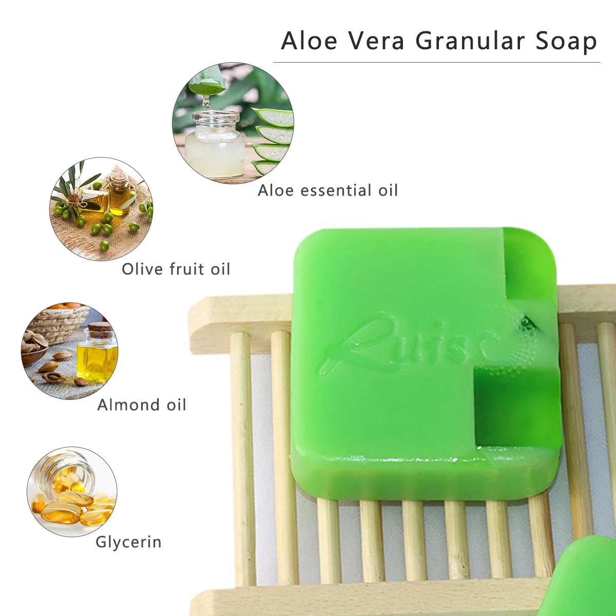 OEM wholesale private label olive oil moisturizing cleansing hand made granule aloe soap