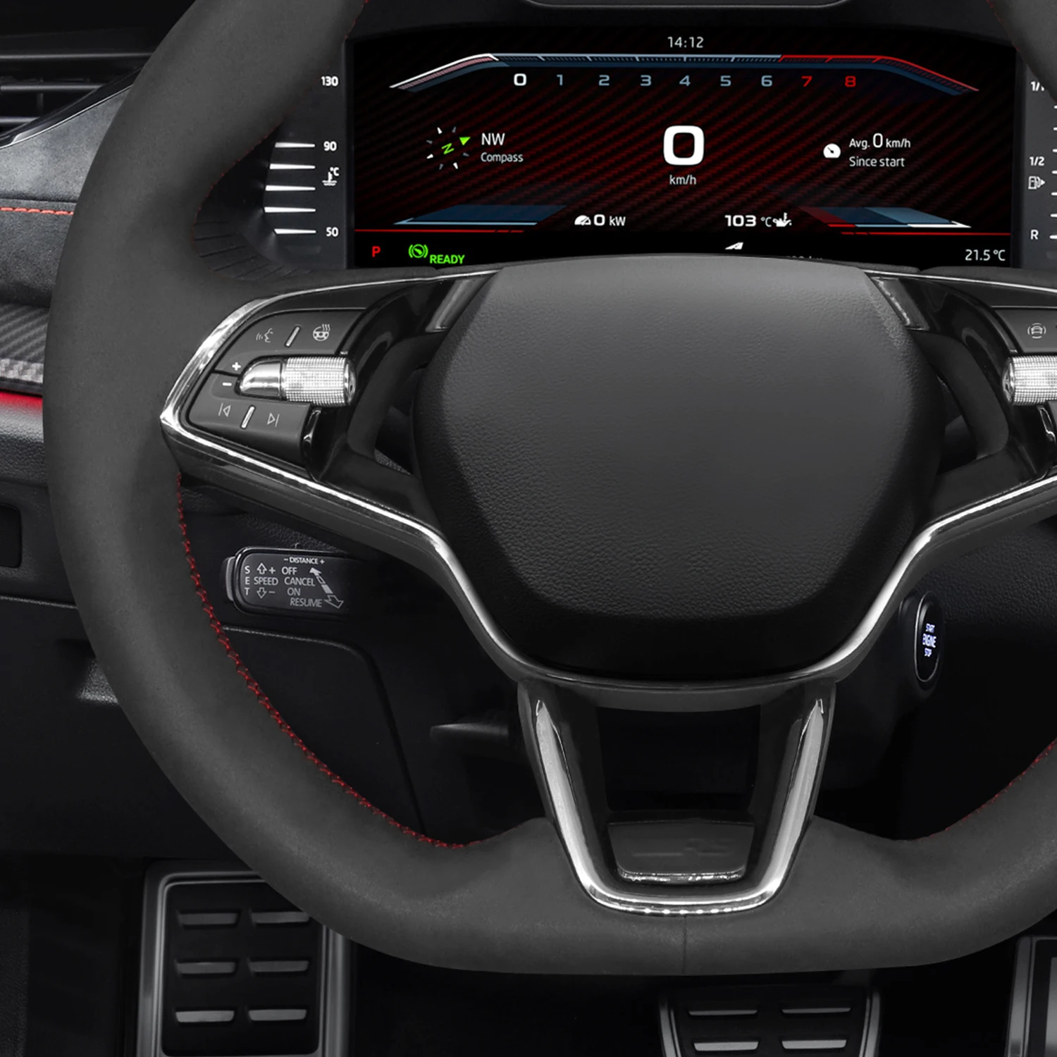 Factory Price Custom PU Leather Steering Wheel Cover for Skoda Fabia Octavia VRS RS 20212022 2023
