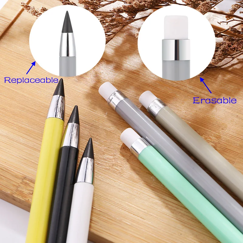 No Ink Eternal Pen Detachable Infinity Pencil Erasable Pencil Student Writing Art Pen Kids Painting Pen Mechanical Pencil