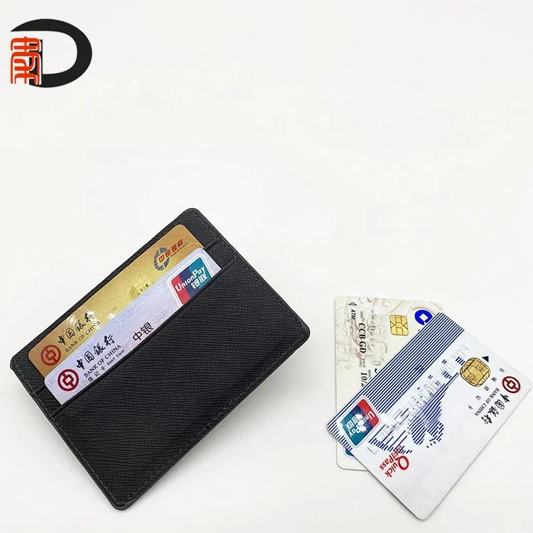 Лидер продаж Amazon 2021 держатель для карт с RFID-блокировкой индивидуальный кожаный кошелек банковских и кредитных