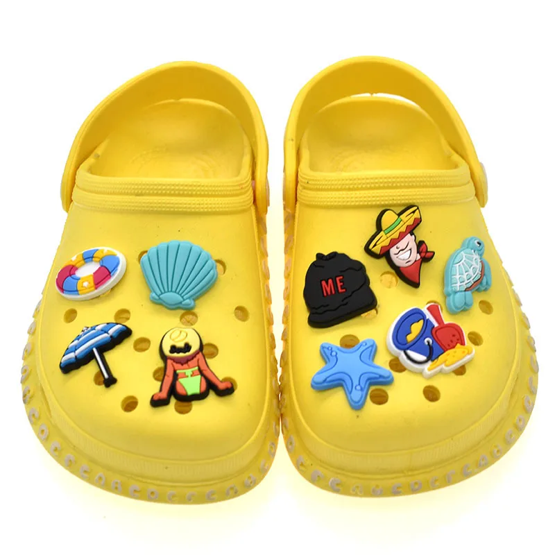 Cute Cartoon Croc  PVC Accessories Buckle Custom Clogs Decorations Diy Shoes Charms  For Children