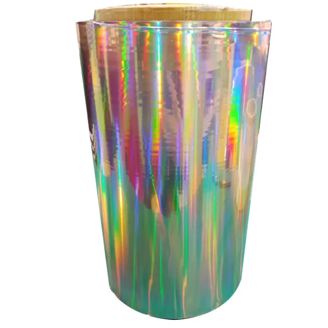 rainbow silver holographic 980mm width cold  stamping packaging  foil for cigarette