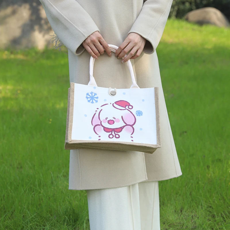High-Quality Recycled Custom Jute Bag Burlap Jute Tote Bags With Leather Handles Wholesale