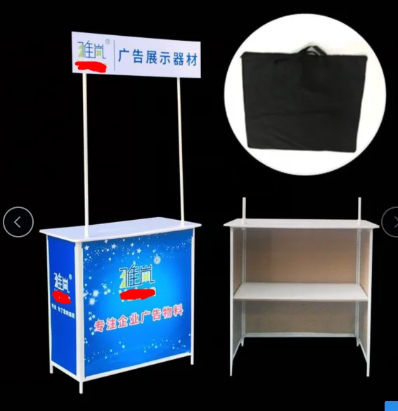 Aluminum wooden folding promotional counter table