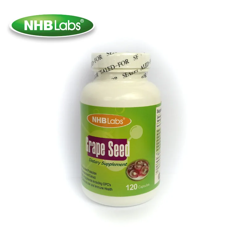 
GMP Certified Grape seed Extract Capsules in bottles/blister 