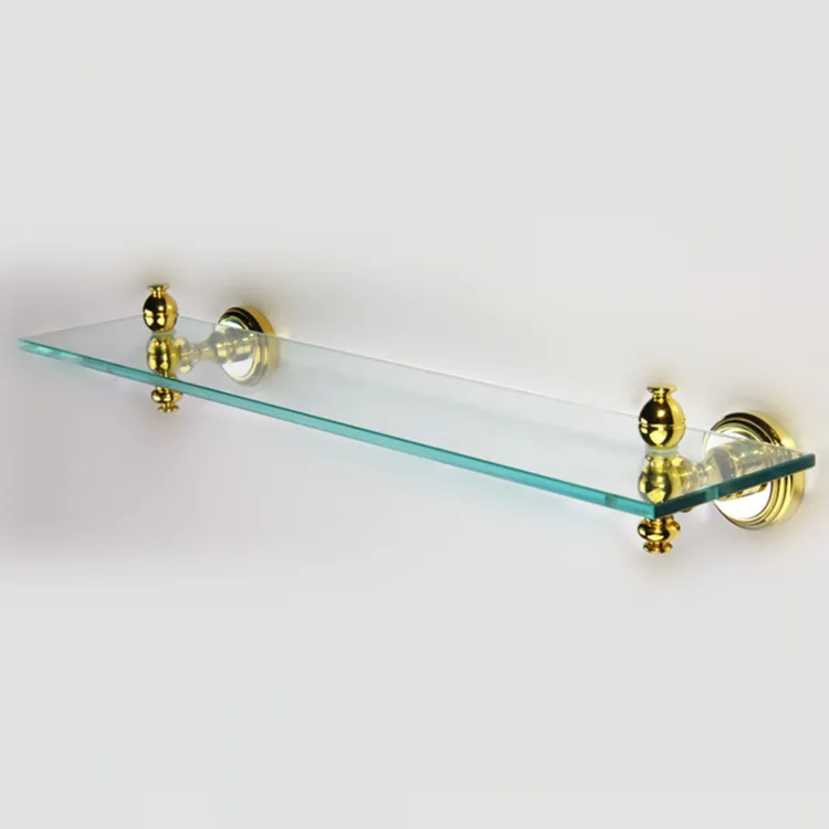 2023 Modern Classic Design Bath Wall Mounted Glass Shelf Bathroom Shelf