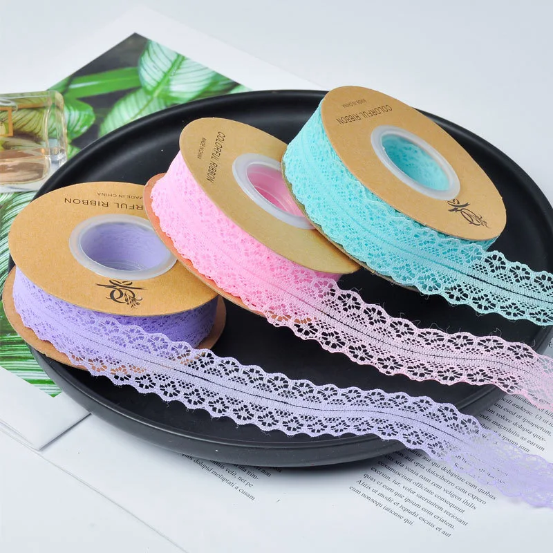 Lace Flowers Ribbon Guipure Lace Trim Embroidery 100% Polyester Lace Fabric Ribbon for Flowers Packaging Printed Organza
