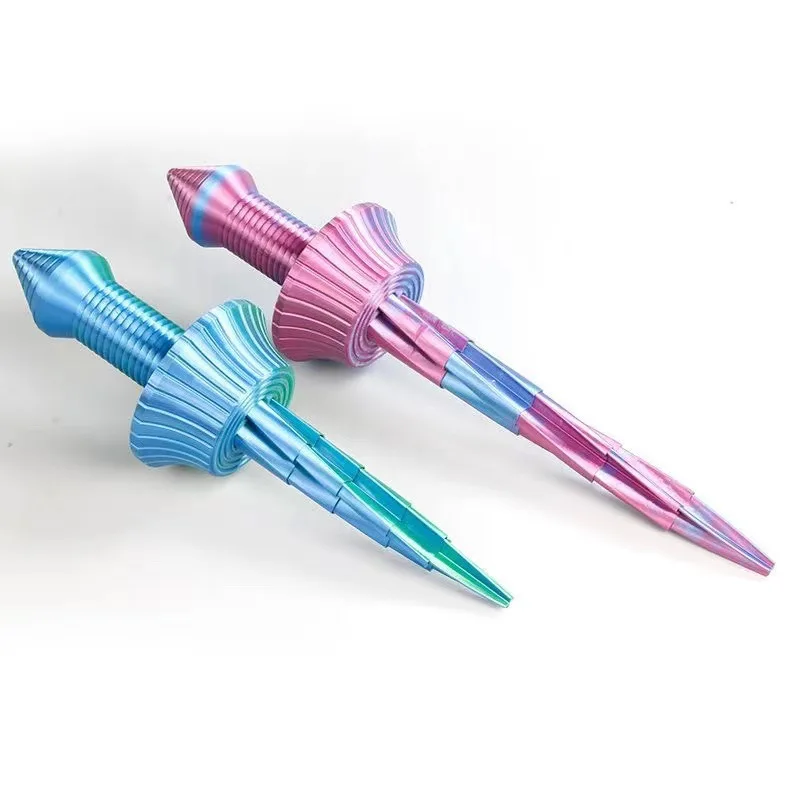 3D Printed Retractable Sword Toys TikTok Popular Gravity Knife Fidget Toy Kids Role Pretend Play Sword Toy