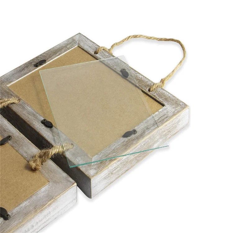 Elegant appearance concise rustic hanging decor wooden picture frame a4