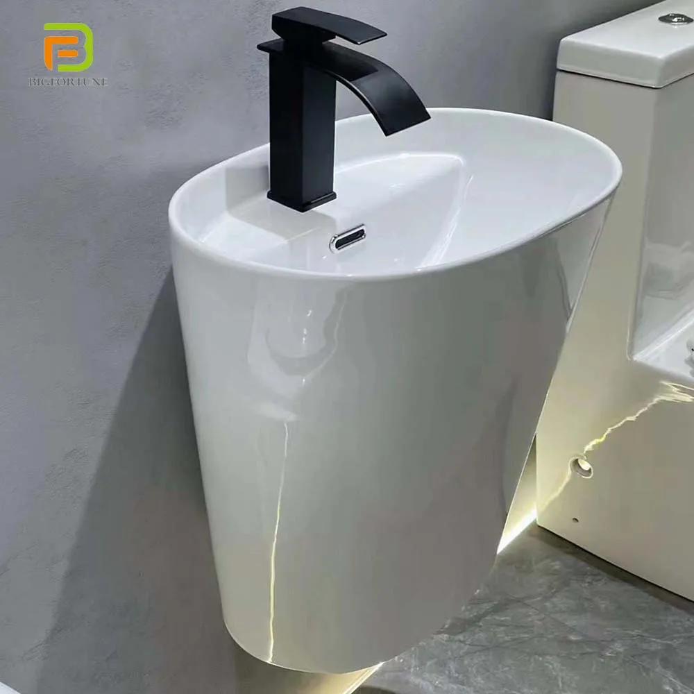 Modern Style Sanitary Ware Luxury Ceramic Wall Hung Wash Basin Porcelain Bathroom Hanging Sink