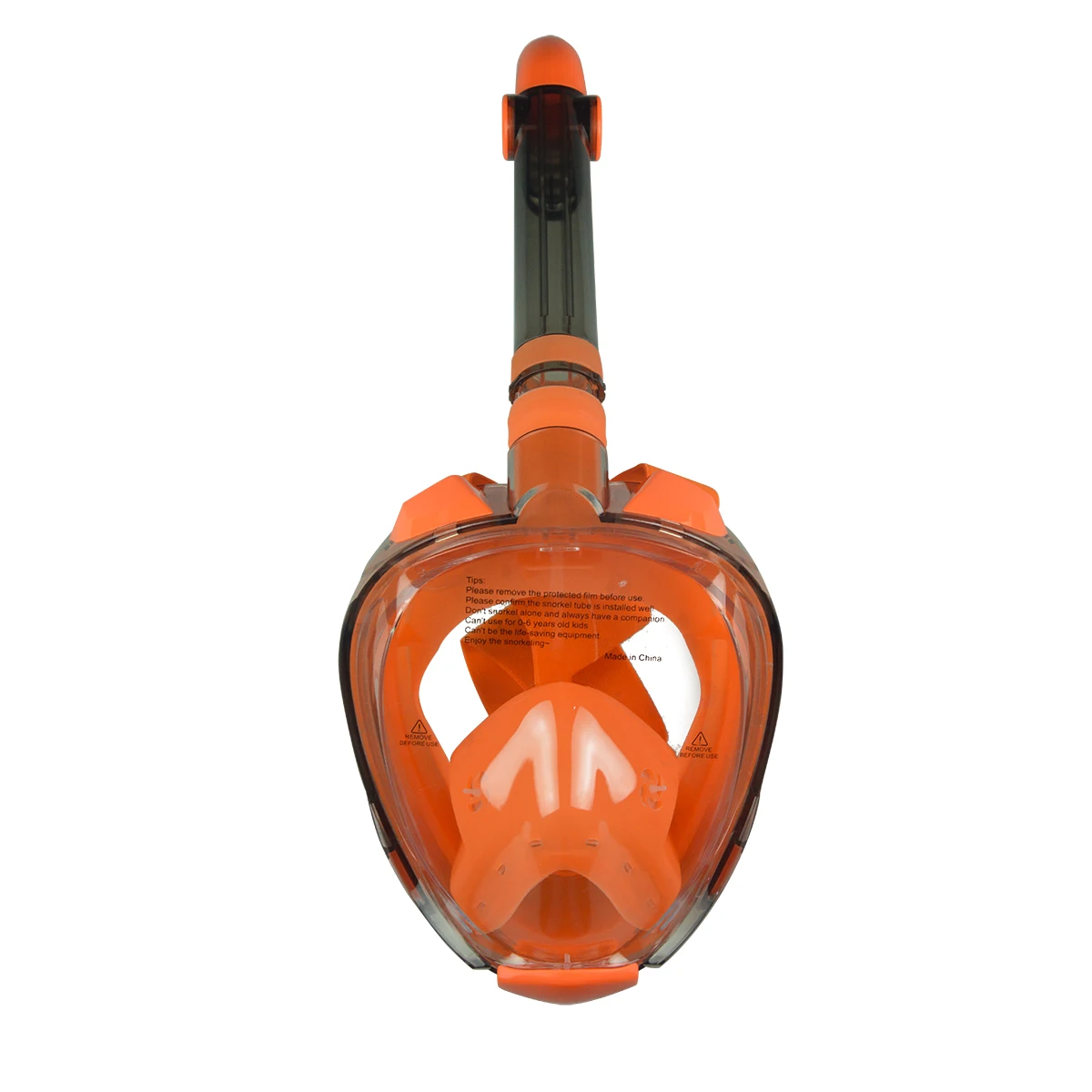 
LayaTone Adults Orange Swimming Free Scuba Diving Mask Snorkel Set Equipment Temperd Glass Prescription Full Face Dive Masks 