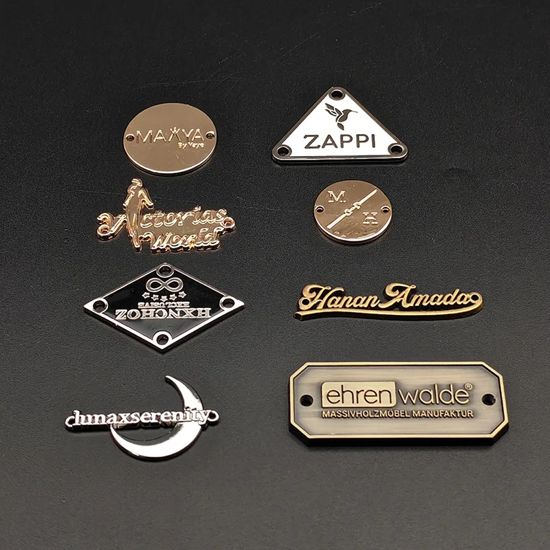 High Quality Custom Engraved Brand Logo Metal Label Plates for Furniture