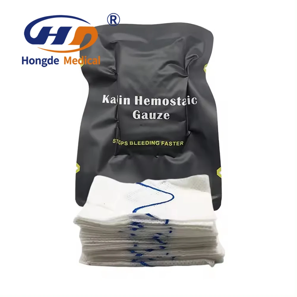 Hemostaticas Delicadas Z Fold Chitosan Absorbent Hemostat Kaolin Hemostatic Gauze