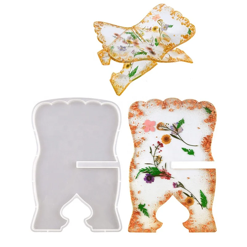 Piano Music Holy Prayer Book Holder Stand Mold Silicone Carved Eid Quran Fold Reading Rack Silicon Mold For Resin