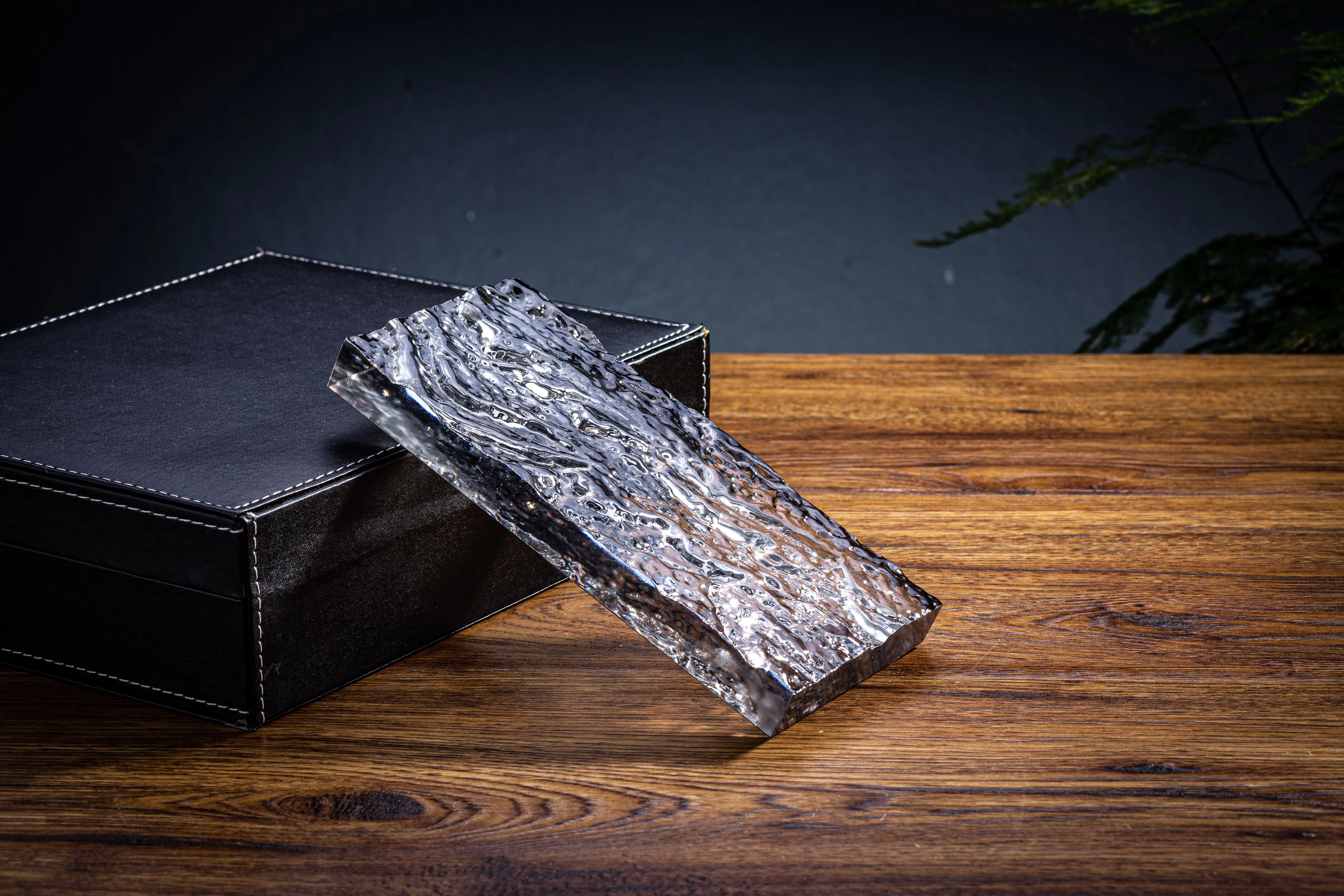 JYG 200x200x15mm hot-melt glass hanging blocks colored glass tile for wall partition