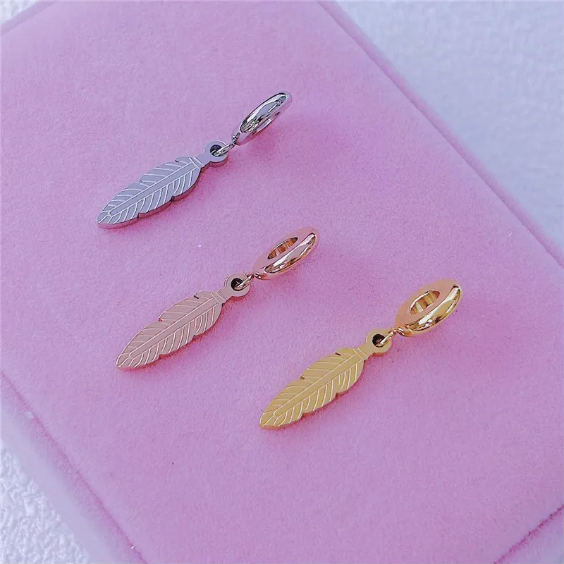 Stainless Steel Jewelry Feathers Charms Diy Jewelry Findings Jewelry Accessories wholesale
