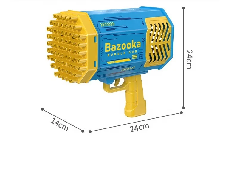 69 Holes Bubble Machine Gun with Lights/Bubble Solution for Adults Kids Summer Toy Bubble Maker