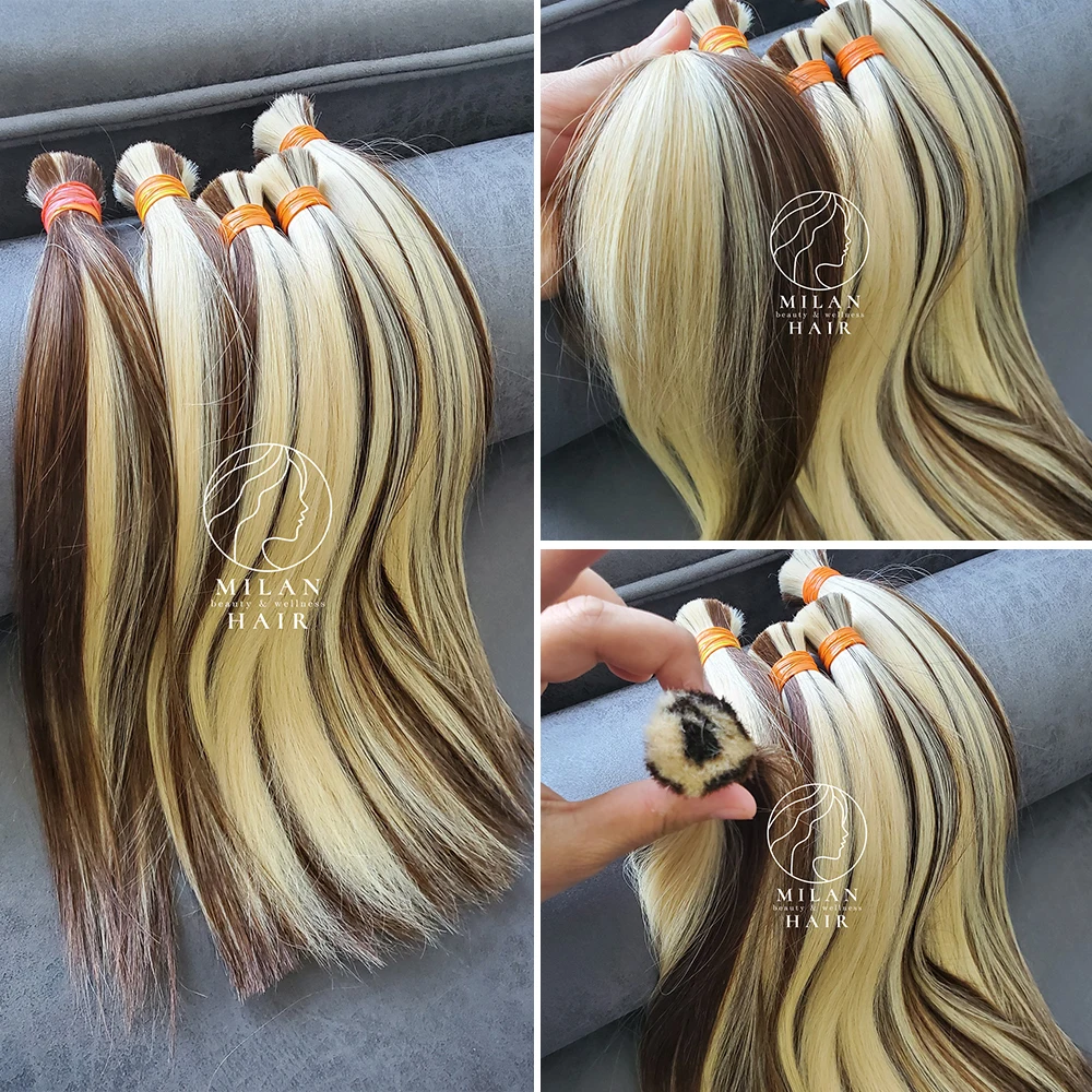 Hot Product in 2023 Vietnamese Human Hair Extension with Piano color 100% cuticle aligned virgin hair human hair extension
