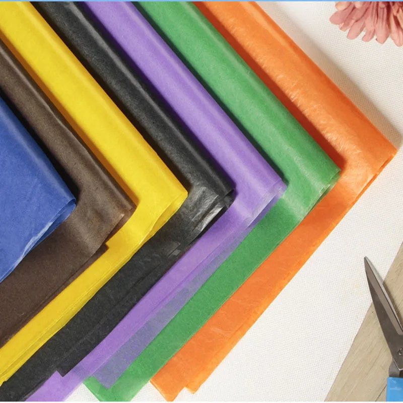 
Factory wholesale 21g color translucent wax paper tissue wrapping paper for fruit and vegetable package 