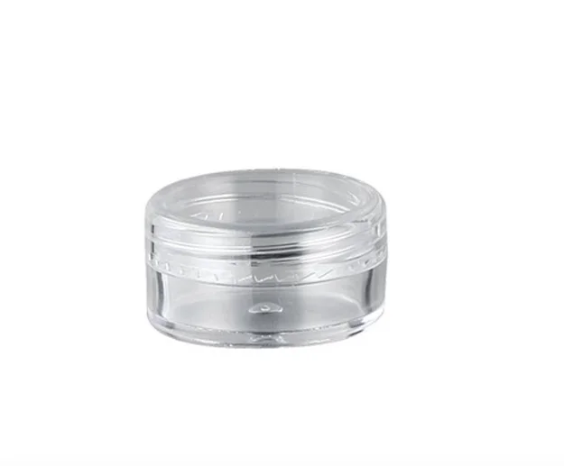 15g 0.5oz cosmetic ps plastic  glitter container with clear ps lid for cosmetic tester eye cream lip scrub