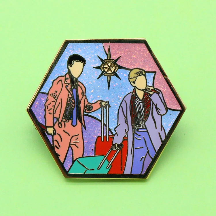 Новинка 2021 золотые жесткие эмалевые булавки на заказ магнитный металлический значок милые для лацканов забавные мягкие